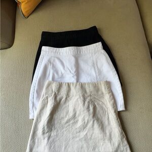 Princess Polly Mini Skirt Bundle- Black, White, Tan